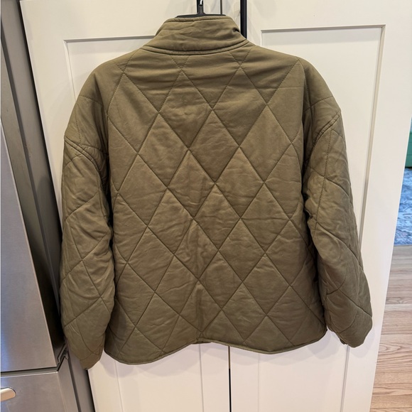 Social Standard by Sanctuary Womens Quilted Twill Jacket Field Green, Medium - Picture 4 of 12